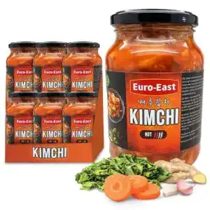 Kimchi Euro-East 6er-Pack im Glas, eingelegter Kohl, koreanisch