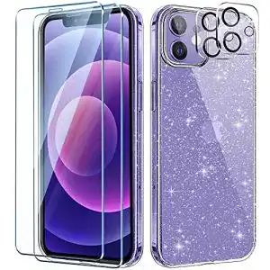 iPhone-12-Mini-Hülle AROYI Glitzer Handyhülle Soft Silikon TPU