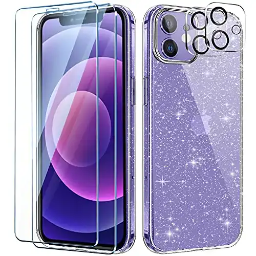 iPhone-12-Mini-Hülle AROYI Glitzer Handyhülle Soft Silikon TPU