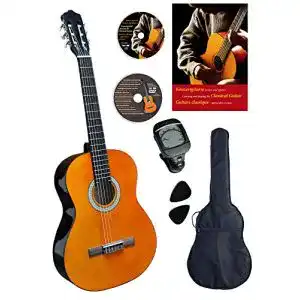 Konzertgitarre CLIFTON 4 4, Starter Set, laminierte Fichtendecke