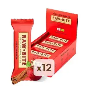 Fruchtriegel RAWBITE APPLE CINNAMON, Vegan,12 x 50 g