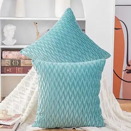Sofa-Kissen Madizz 2er Set Samt Dekorativ Zierkissenbezüge Luxus