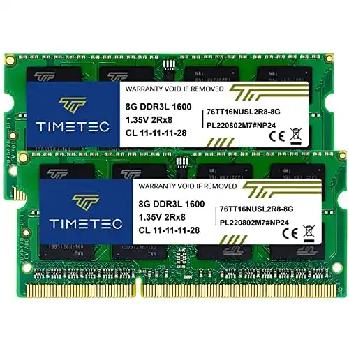 DDR3-RAM 16 GB Timetec 16 GB KIT (2 x 8 GB) DDR3L/DDR3
