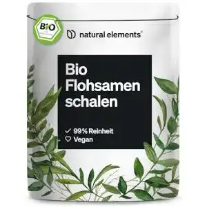 Flohsamen natural elements Bio schalen – 500g Beutel