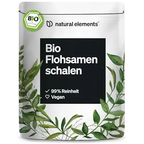 Flohsamen natural elements Bio schalen – 500g Beutel