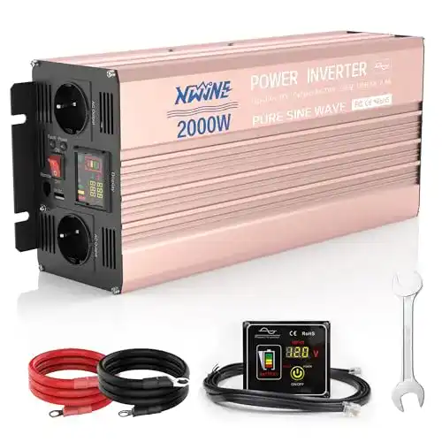 Wechselrichter 2.000 W XWJNE 12v Auf 230v Reiner Sinus 2000w