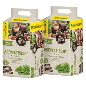 Torffreie Erde Floragard Bio-Erde Aromatisch 2×25 Liter – torffrei