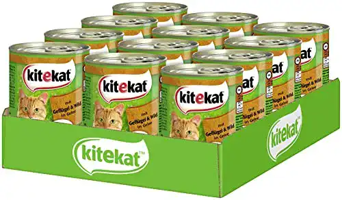 Kitekat-Katzenfutter Kitekat Katzenfutter Geflügel & Wild in Gelee