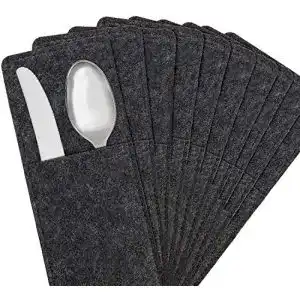 Bestecktaschen Miqio ® Design aus Filz abwaschbar, 10er-Set