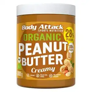 Erdnussbutter Body Attack Sports Nutrition, 1kg, Bio- ohne Palmöl