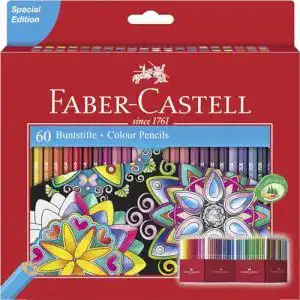 Buntstifte Faber-Castell 111260 – Buntstift Castle, 60er Kartonetui