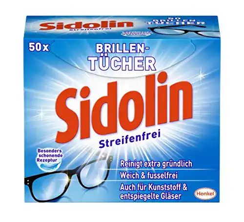 Die beste Antibeschlagtuch Sidolin Reinigungstücher für Brillen, (50 Stück) 2026 Test Bestseller Antibeschlagtuch Sidolin Reinigungstücher für Brillen, (50 Stück)