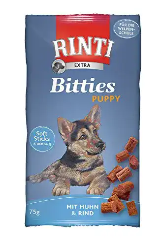 Leckerli für Welpen Rinti Hundesnacks Extra Puppy-Sticks 75 g, 8er