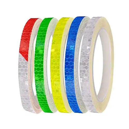 Warnklebeband DAIRF Reflektorband,5 Rollen Reflexstreifen