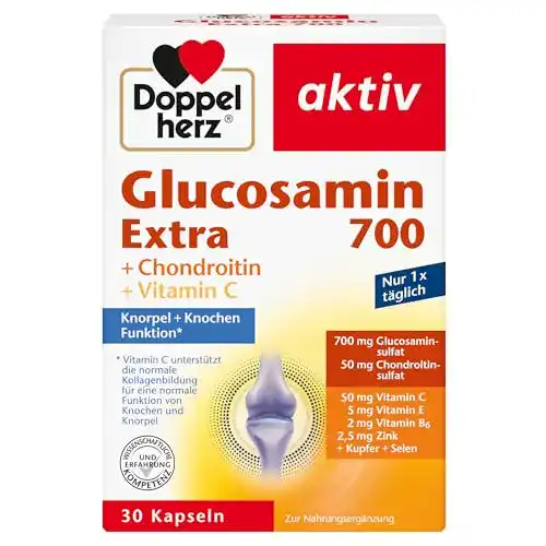 Glucosamin Doppelherz 700 Extra mit Chondroitin, 30 Kapseln