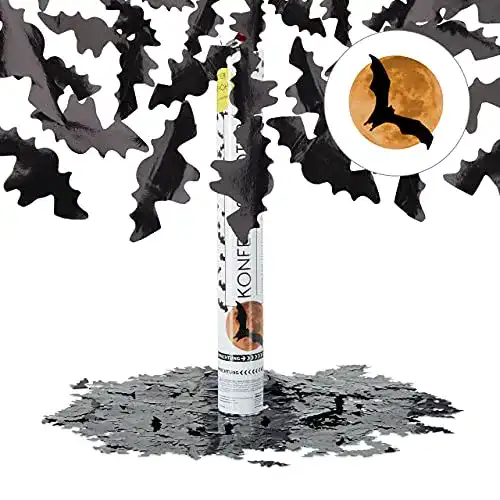 Konfettikanone Relaxdays Party Popper mit Fledermaus-Motiv