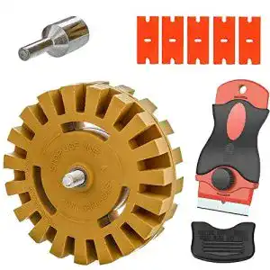 Folienradierer Gebildet 10cm mit Bohradapter, Kit