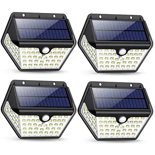 Solar-Wandleuchte außen iPosible, mit Bewegungsmelder, 4 Stück