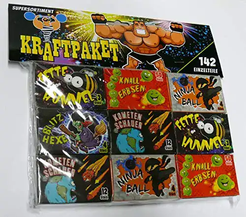 Jugendfeuerwerk STARTRADE Feuerwerk Kraftpaket 142 Einzelteile