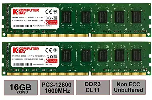 Die beste DDR3-RAM 16 GB Komputerbay 16GB (2x 8GB) DDR3 PC3-12800 2026 Test Bestseller DDR3-RAM 16 GB Komputerbay 16GB (2x 8GB) DDR3 PC3-12800