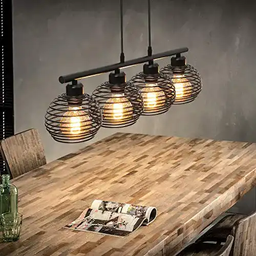 Pendelleuchte ZMH Vintage Schwarz Hängelampe Retro Industrial