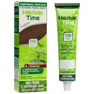 Pflanzenhaarfarbe Herbal Time Haarfärbecreme mit Henna