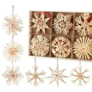 Strohsterne Homewit Strohstern, Weihnachtsbaum, 24er Set