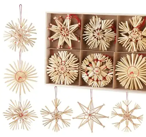 Strohsterne Homewit Strohstern, Weihnachtsbaum, 24er Set