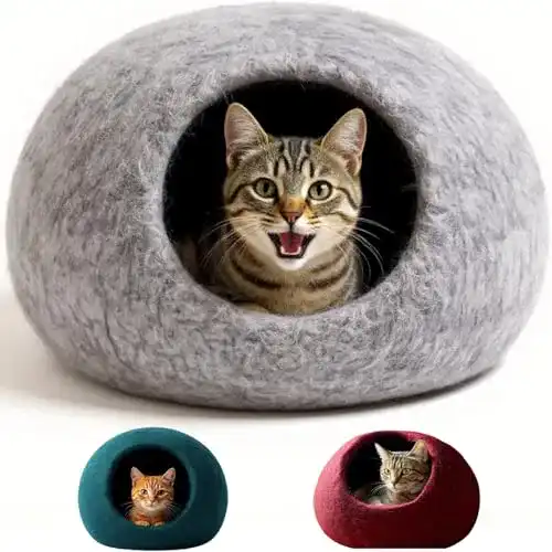 Katzenhöhle ecocasa Katzenbett Katzenhaus XL robust & kuschelig