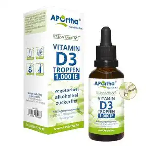 Vitamin D3 APOrtha 1000. I.E – 25 µg, Tropfen, 50ml, vegetarisch