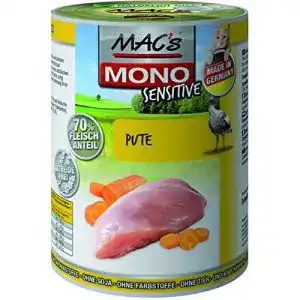 Macs-Nassfutter (Katze) Mac’s MACs Mono Sensitive Pute 6 x 400 g