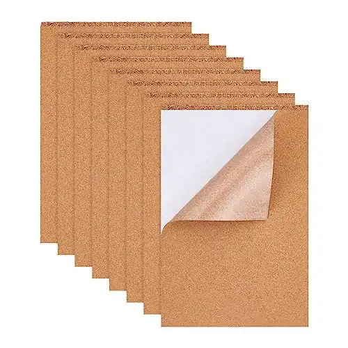 Korkplatten BENECREAT 8 Pack A4 Selbstklebender Kork 21x30cm