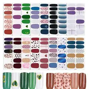 Nagelfolie FLOFIA 16 Blatt Nagelsticker Selbstklebend