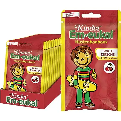 Hustenbonbons Em-Eukal Kinder , 15er Pack (15 x 75 g Packung)