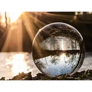 Lensball MerryNine Fotokugel mit Tasche, K9 Kristall, 70mm
