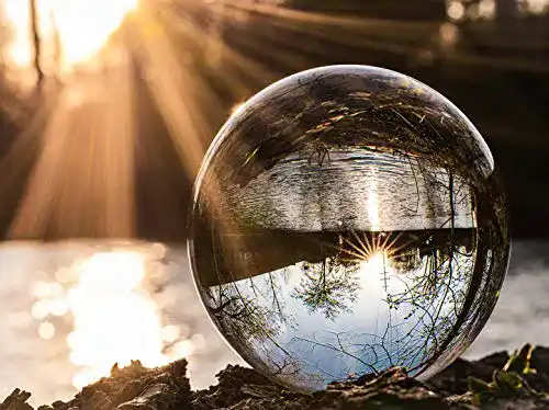 Lensball MerryNine Fotokugel mit Tasche, K9 Kristall, 70mm