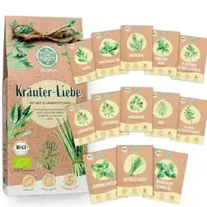 Kräuter-Samen Loveplants Bio Kräuter Samen Set 12 Sorten Bio