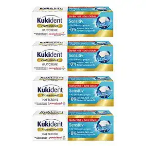 Haftcreme Kukident Professionell Sensitiv, 4er Pack (4 x 40 g)