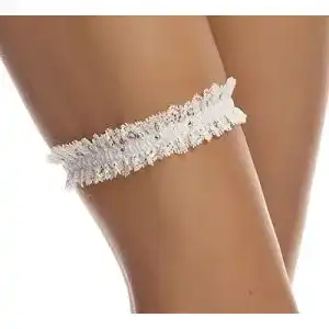 Strumpfband BrautChic SCHMALES Elegantes zur Hochzeit IVORY