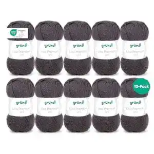 Häkelgarn Gründl Lisa Premium Uni Strick, 50 g/133 m