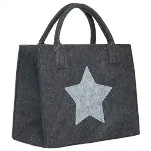 Filztasche Brandsseller Stern Einkaufstasche 35x20x28 cm