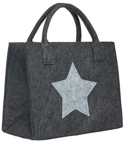 Filztasche Brandsseller Stern Einkaufstasche 35x20x28 cm