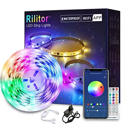 LED-Streifen 10m Rilitor WiFi LED Strip 10M Wasserdicht IP65