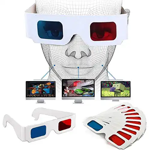 Anaglyphenbrille Senteen 3D Brille Karton, 3D Vision Brille Rot Blau