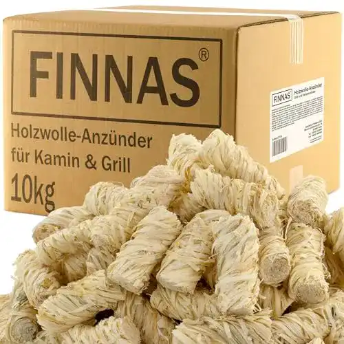 Kaminanzünder Finnas 10 kg Premium Öko- Anzündwolle