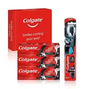 Whitening-Zahnpasta Colgate Charcoal Whitening Set