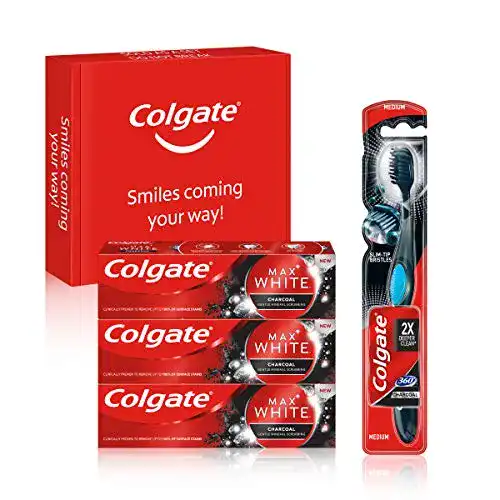 Whitening-Zahnpasta Colgate Charcoal Whitening Set