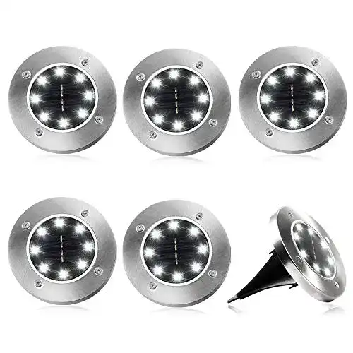 Solar-Bodenleuchten Nasharia [6 Stück] Solar Bodenleuchten, 8 LEDs