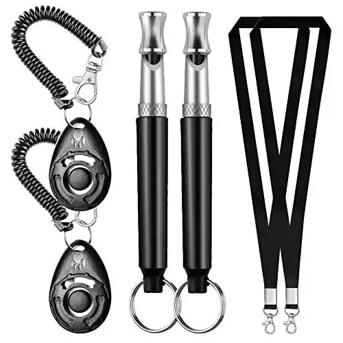 Clicker Pveath Klicker 2er-Pack Hundetraining Klicker mit Band