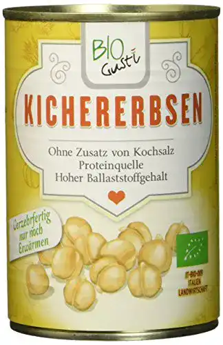 Kichererbsen-Dose Biogustí Kichererbsen Bio, 12er Pack